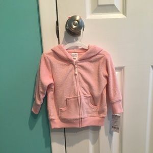 Carters Terry cloth zip up hoodie 6 months NWT